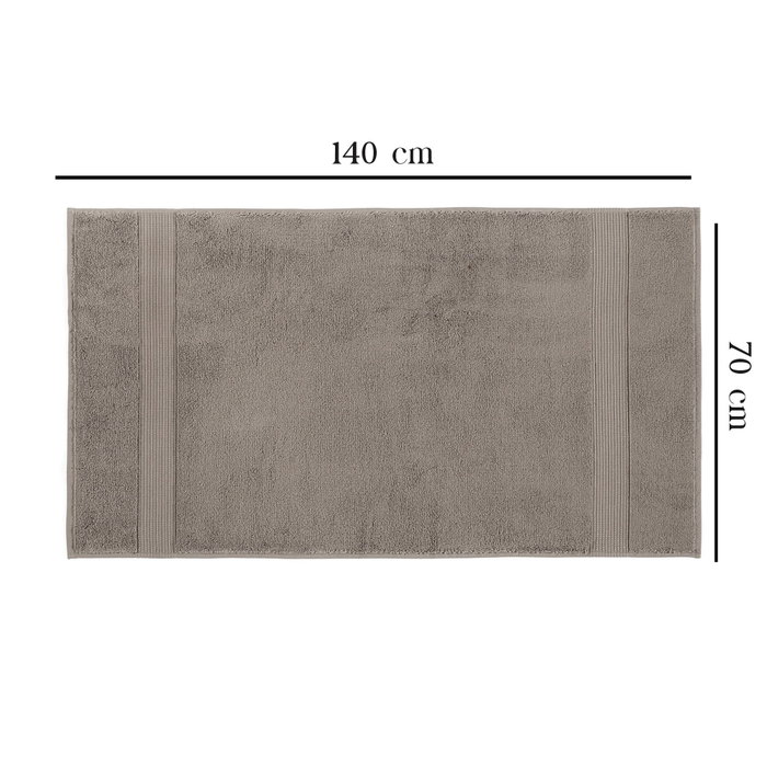 Mijölnir Chicago Bath 70 x 140 cm Toalla de Baño - Gris Cálido 100% Algodón 450 gr/m²